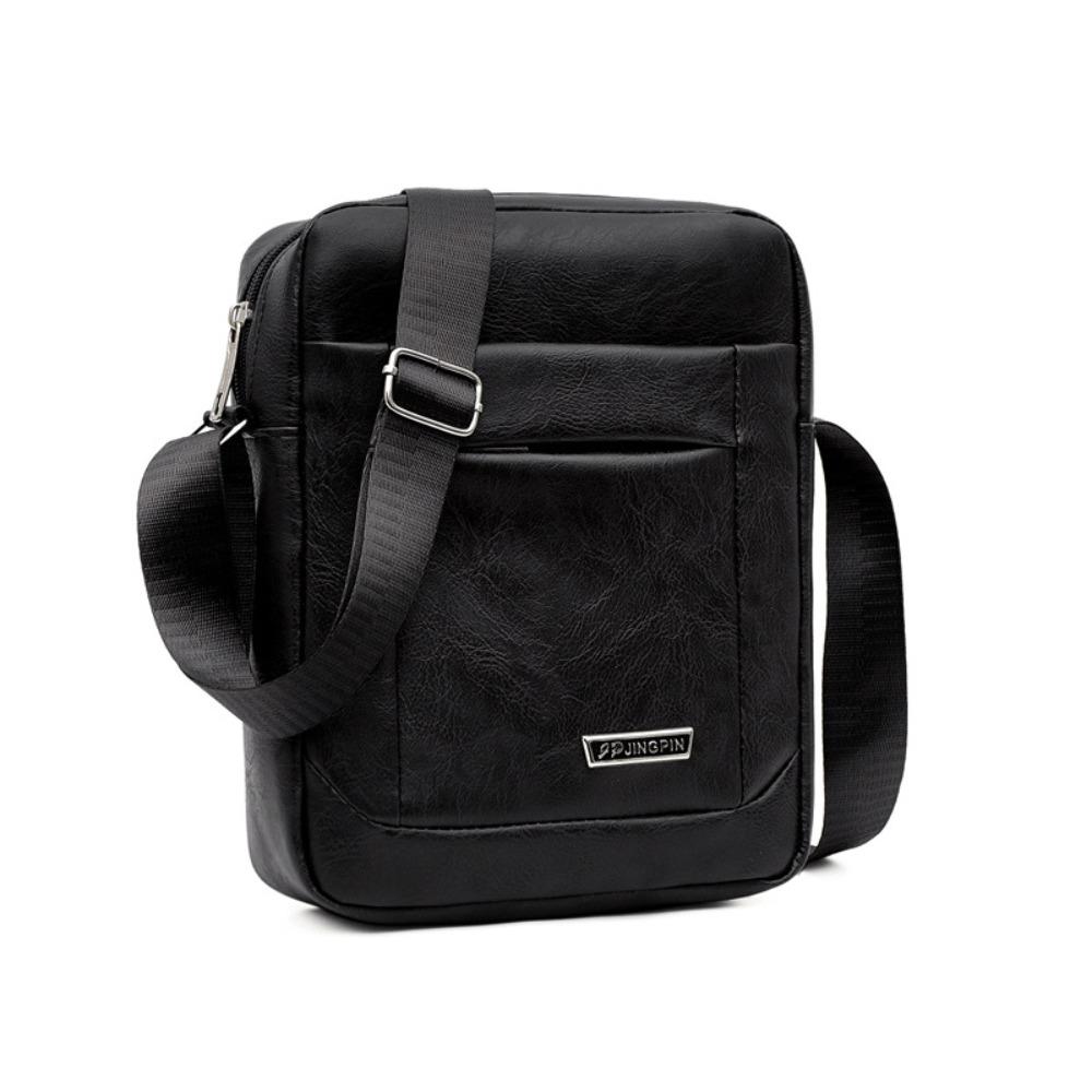 Men's Business Crossbody Shoulder Bag Utility Faux Leather Messenger Bag and Handbag