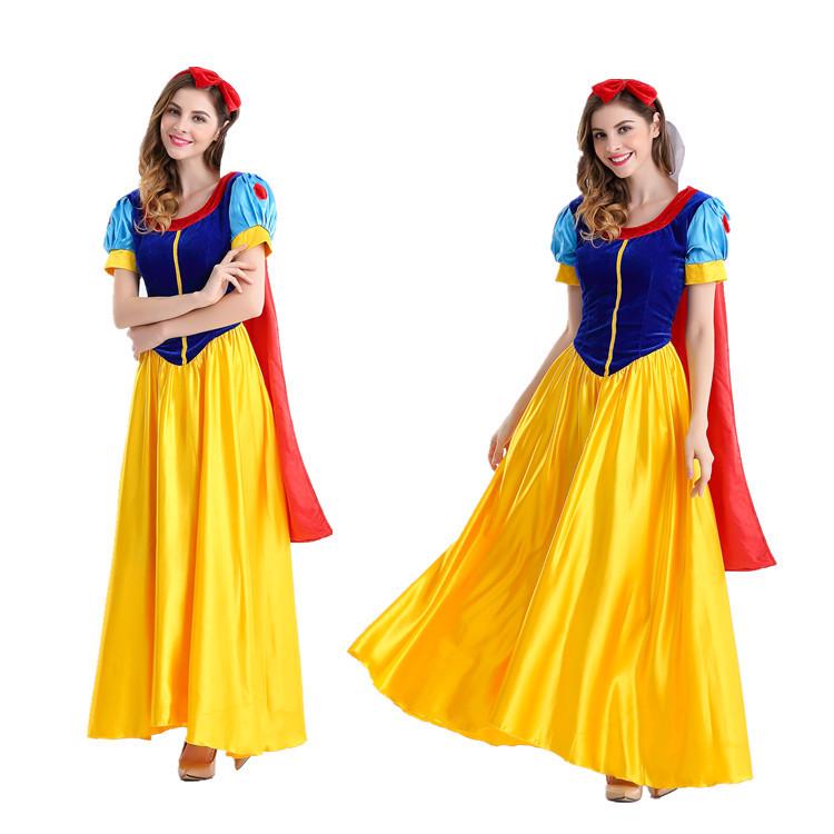 European & American Halloween Snow White Fairy Tale Cosplay Costume Dress