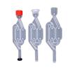2/4Pcs Homebrew Bubble Airlock Carboys Stopper & Fermenter Seal Valve With Food Grade Grommets S-Shape Airlocks