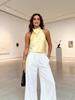 2025 Summer European & American Style Silk Satin Halter Neck Top