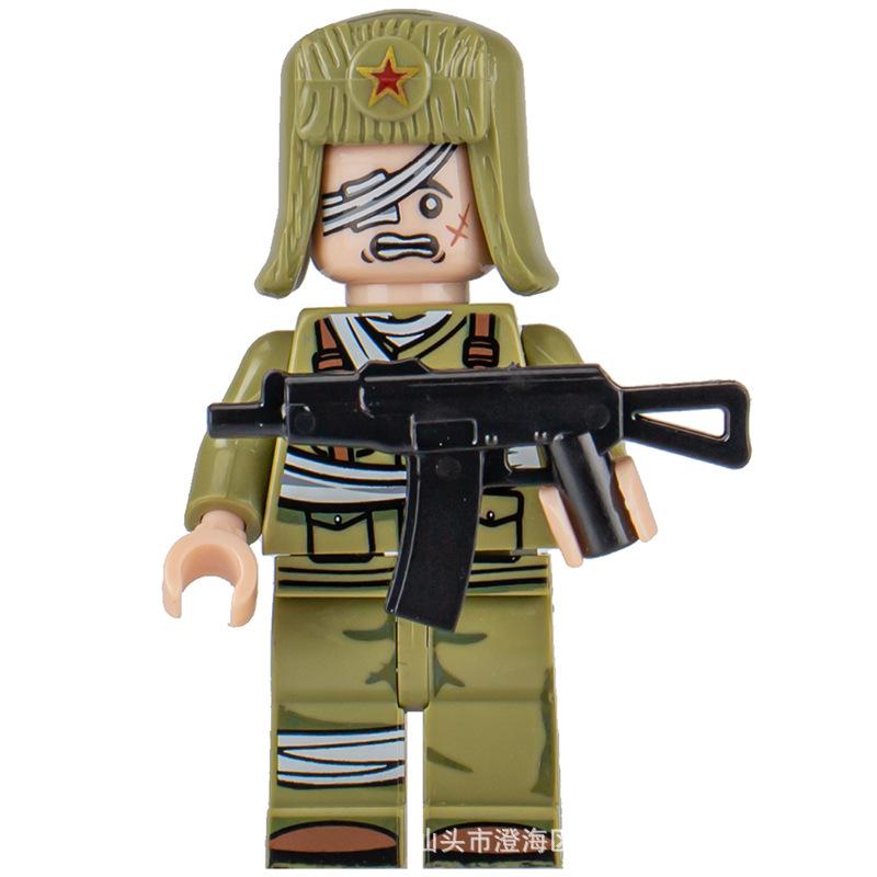 Ninja Warrior Superhero Doll With Weapon Single Building Block Assembly Toy