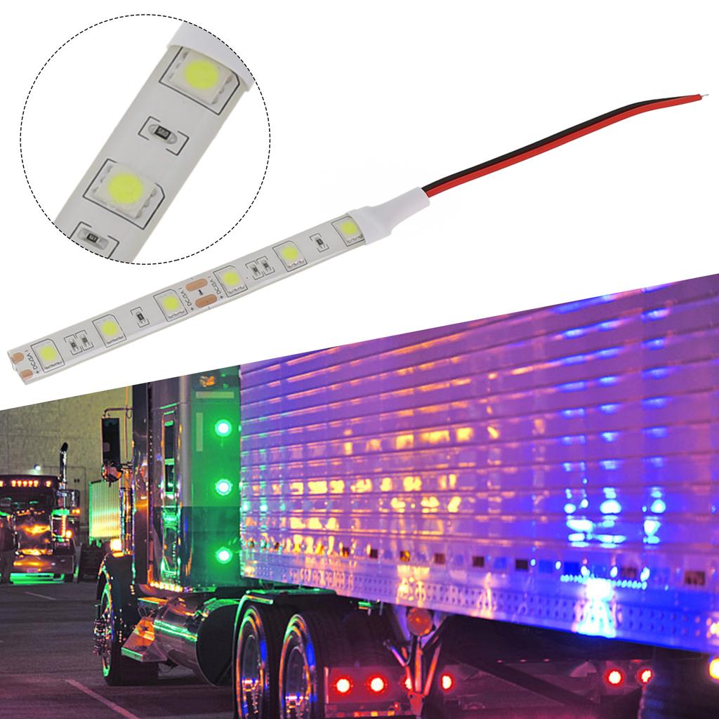 5050 LED Strip Light 12V Car Caravan Motorbike Cool White 6000K 10 Cm Bright New