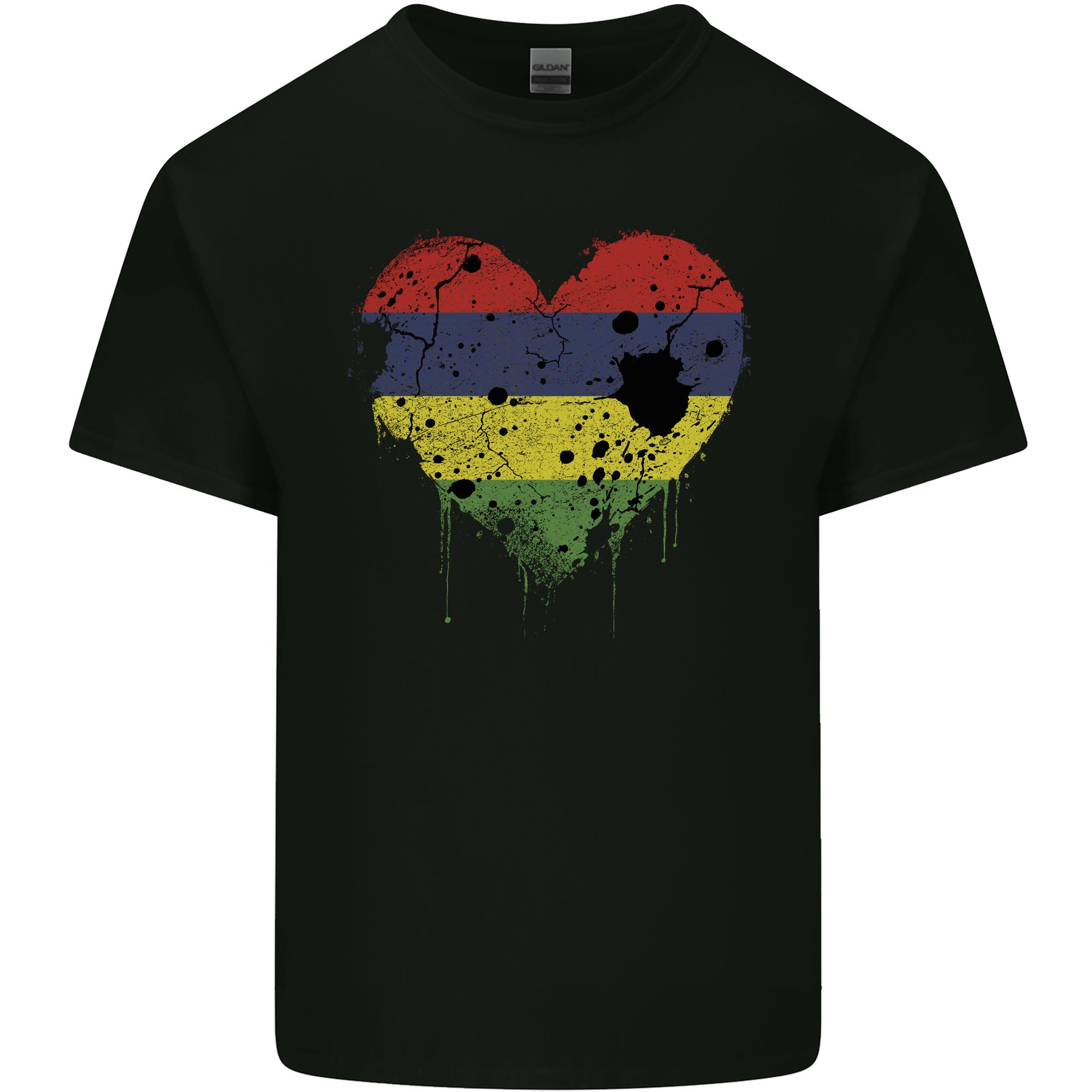 Love Mauritius Flag Mauritians Day Football Unisexs Light Cotton Tshirt S