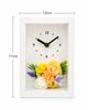 Petit Fleur Flower Clock Table Clock Arrangement 12 X 17cm White Frame Gift Flower Clock - Clock/Wall - - - - (Vitamin Colors)