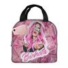 Karol G Happy Valentines Day Insulated Lunch Bag for Women Kids Portable Food Boxes Thermal Lunch Box Tote
