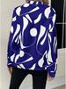 2024 Women's Geometric Print Shirt - European & American Style, New Arrival