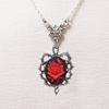 Gothic Red Rose Cameo Choker Necklace Halloween Cosplay Jewelry Adjustable Pendant Necklace Victorian Necklace Jewelry
