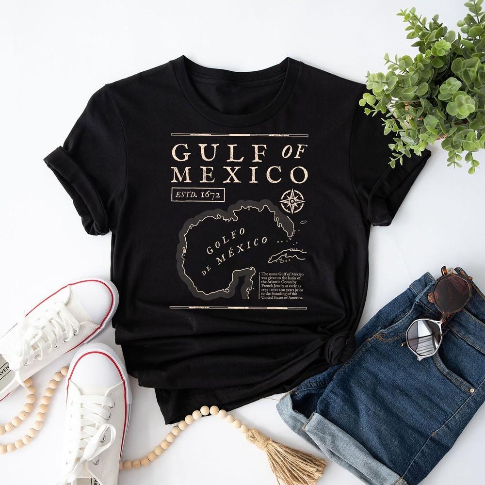 Gulf of Mexico 1672 Historic Map T-Shirt Unisex T-Shirt XXL