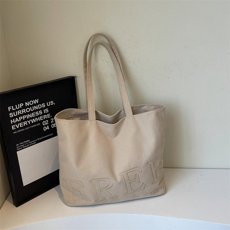 Letter Print Shoulder Bag Women's Large Capacity Tote Bag