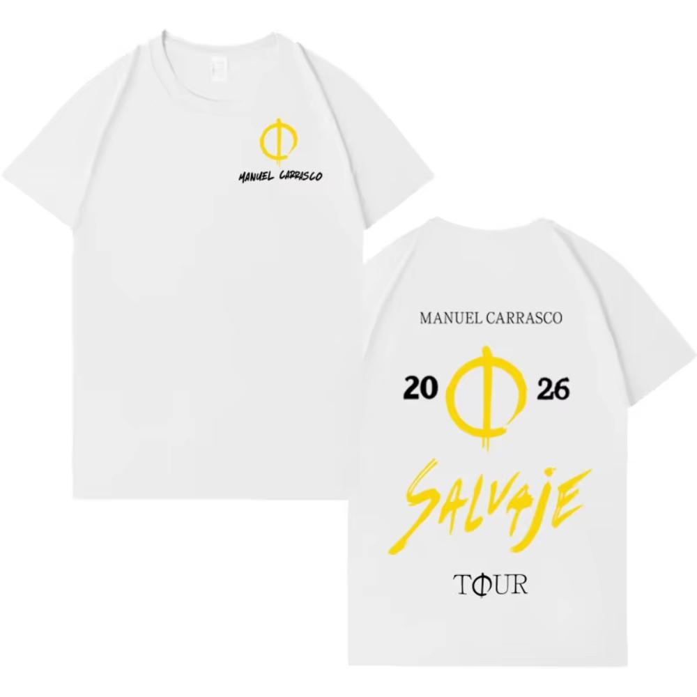 Rapper Unisexuel Carrasco Salvaje Album Tour  T Shirts Fashion High Quality Cotton T Shirts Unisex Women Streetwear Comfort Tshirt