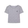 Teenie Weenie Women's Bear & Floral Round Neck T-Shirt