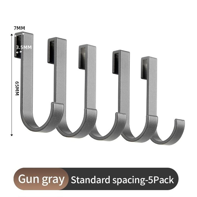 Sliding Aluminum Alloy S Hooks Detachable Hangers for Square Tube Kitchen Bathroom Rack