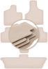 PREMIUM Beige Floor Mats For: Chrysler Voyager III 7-seater 2001-2007