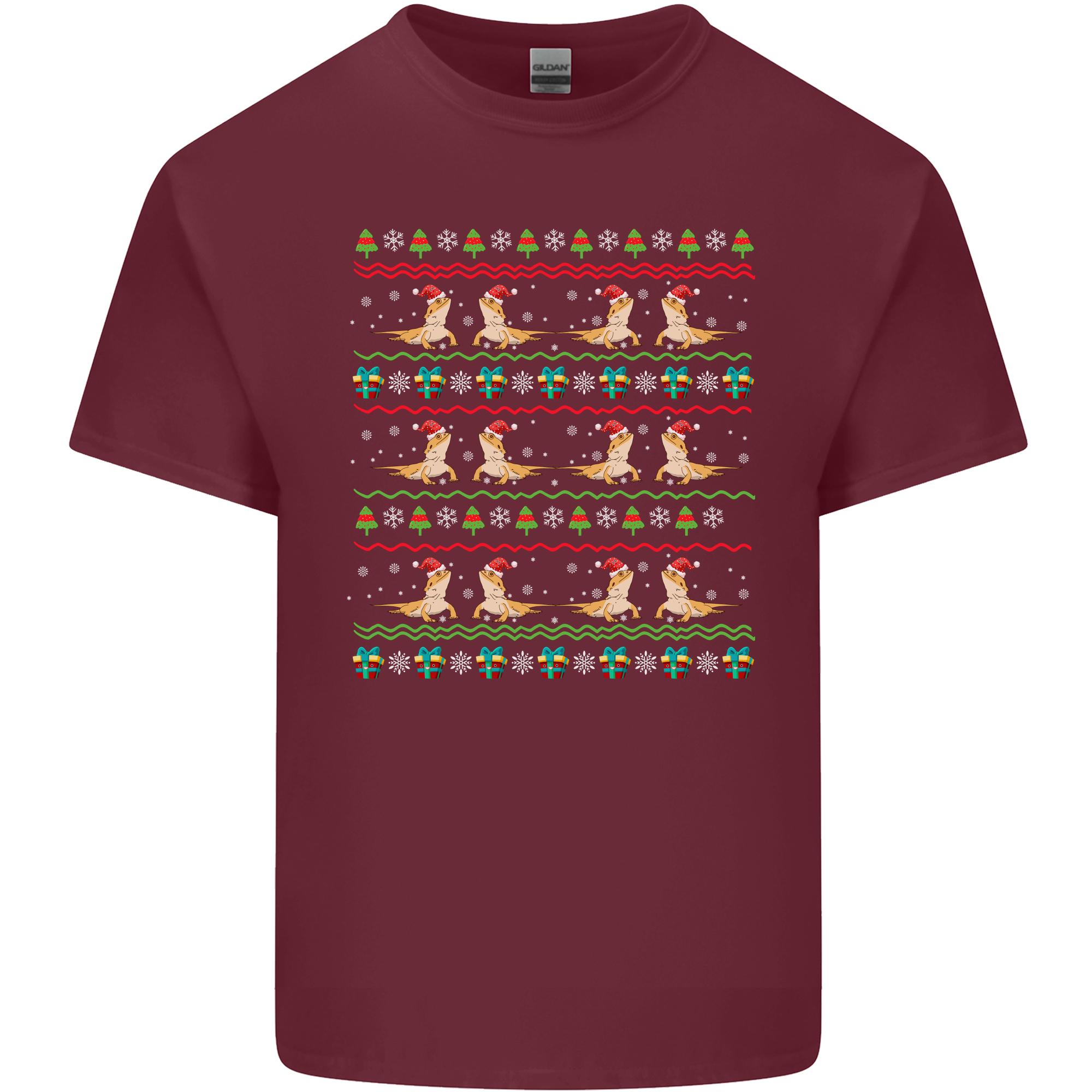 Christmas Bearded Dragon Xmas Reptile Unisexs Light Cotton TShirt S