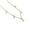 Gypsy Flower Point Diamond Necklace Premium Light Luxury Design Clavicle Chain Live Special For