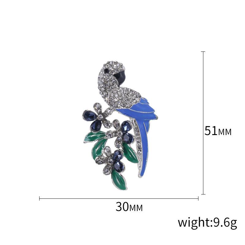 Popular Rhinestone Birds Brooches for Women Unisex Cute Enamel  Animal Pins Banquet Party Backpack Gifts Jewelry Accessories