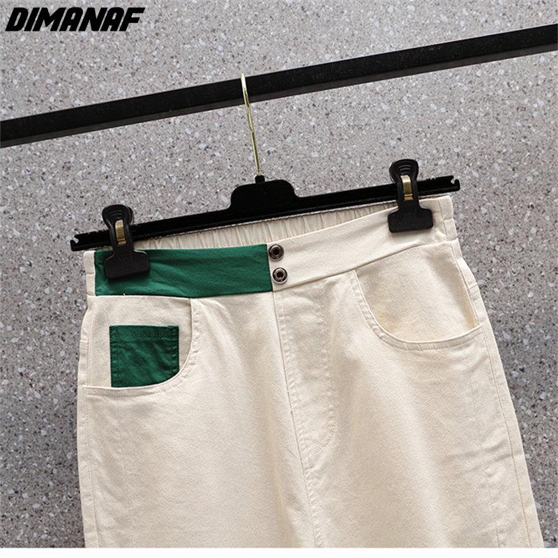 DIMANAF 2023 Plus Size Jar Dámske Elastické nohavice Patchwork Voľné Dámske nohavice Nohavice 5XL Čiernobiele