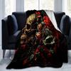 1pc Skulls In Bloom Blanket  Soft and Cozy Home Decor Gift for All Seasons, Living Room, Travel, Camping, Car Blankets