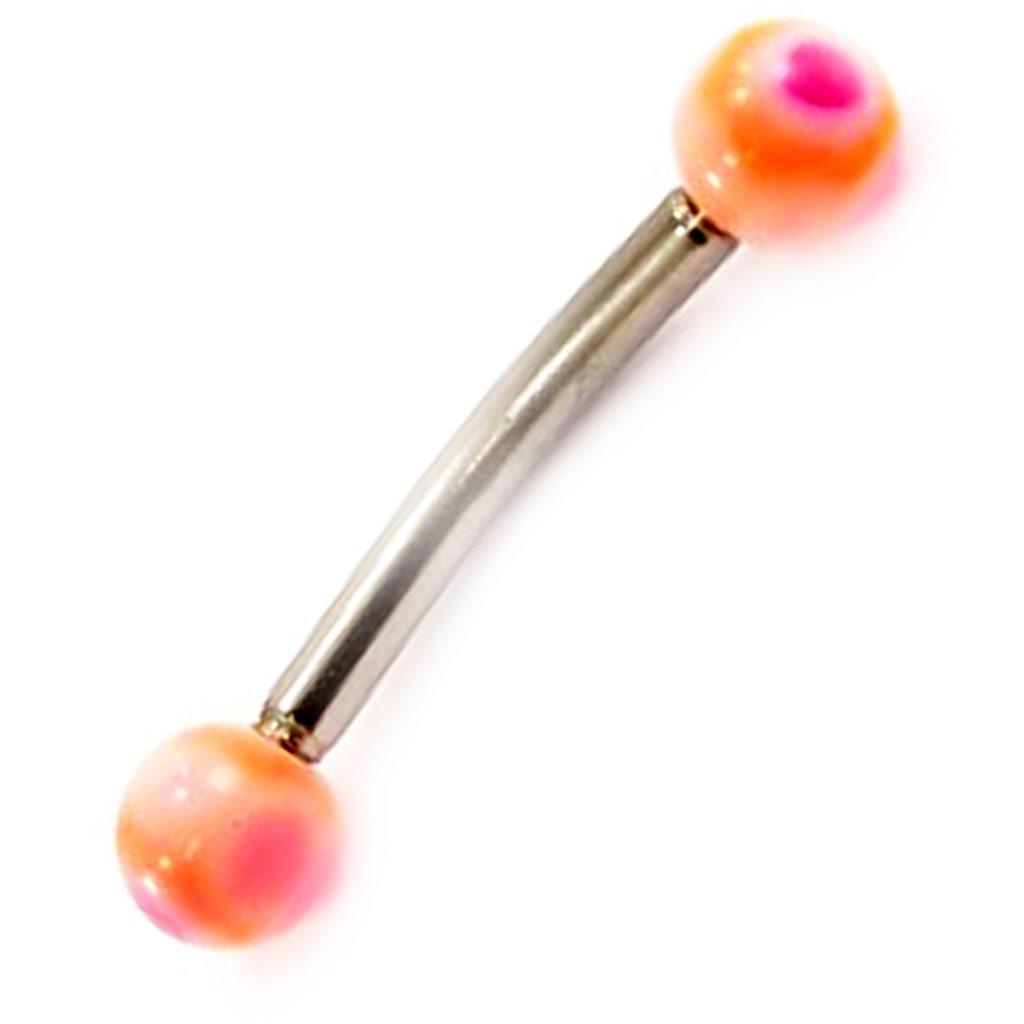 Les Trésors De Lily [C4911] - Piercing Arcade 'Tecno' Orange Fushia