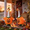 Halloween Pumpkin Costume Set Includes Shirt Hat and Pumpkin Bag for Festive Porch Decoration 23 Inch Size Suitable for Holiday Events and Parties