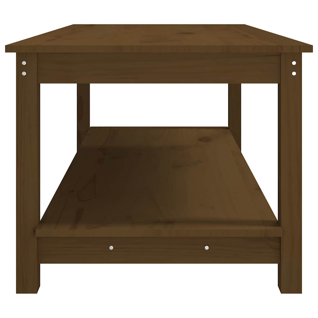 Coffee Table Honey Brown 110 X 55 X 45 Cm Solid Pine Wood