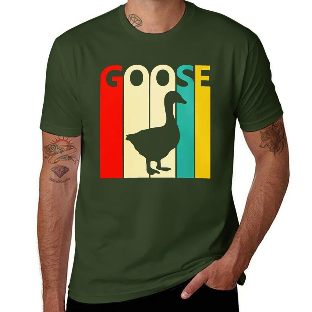 Goose Band T-Shirt Anime Clothes Cute Tops for a Boy Oversizeds Mens Graphic T-shirts Hip Hop