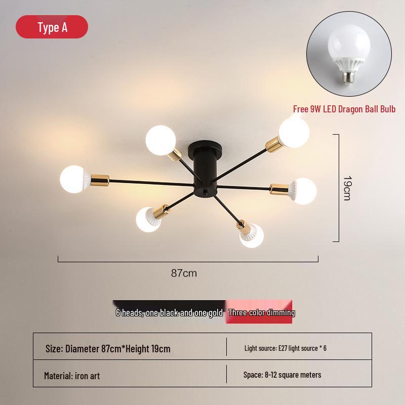 Nordic LED Ceiling Light: Modern Minimalist Design for Bedrooms & Living Rooms