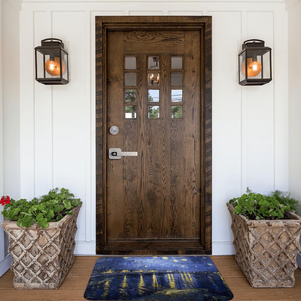 Van Gogh Starry Night Doormat Anti-Slip Entrance Bathroom Kitchen Door Floor Mat Over The Rhone Garage Carpet Rug