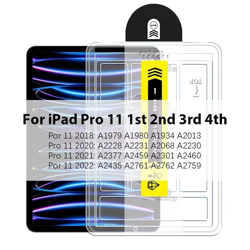 Tempered Glass For iPad Air 13 11 5 4 Pro 13 11  A16 11th 2025 12.9 10th 9th Mini 7 6 HD Screen Protector Film Easy Install Tool