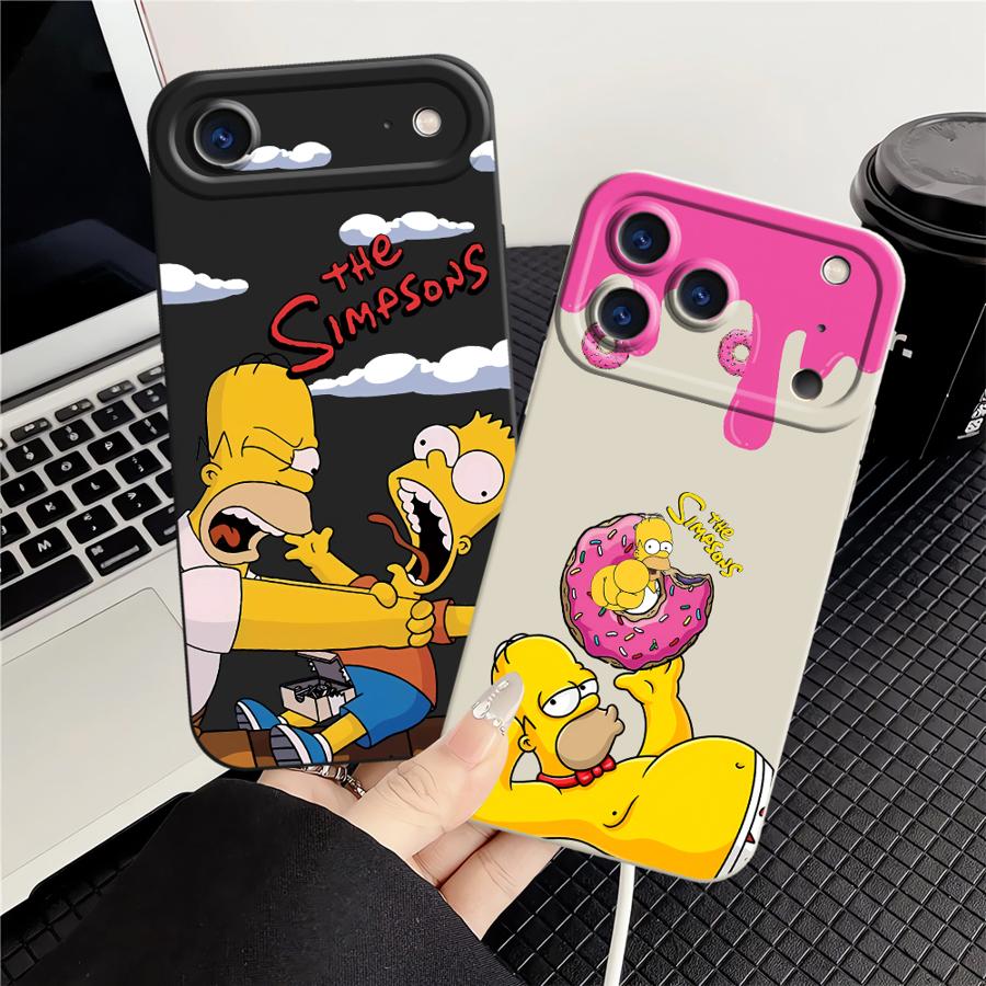 The Simpsons Cartoon TPU Phone Cover Case for Apple iPhone 17 Pro Max 13 12 Plus 16 15 Pro 11 Air 14