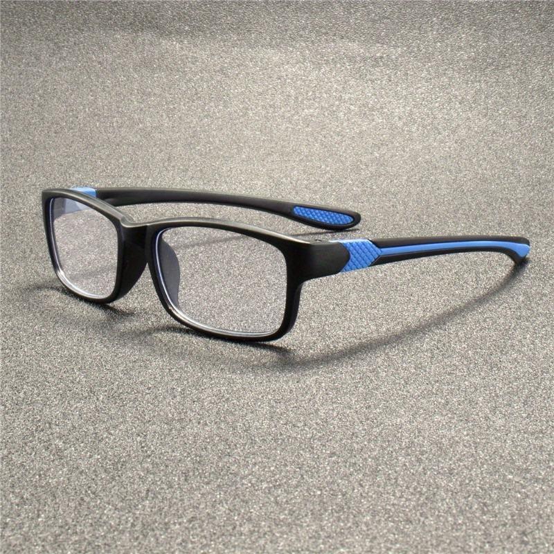 2 Pairs of Men's Elegant Anti Blue Light Reading Glasses Rectangular Full Frame Anti Glare Lenses