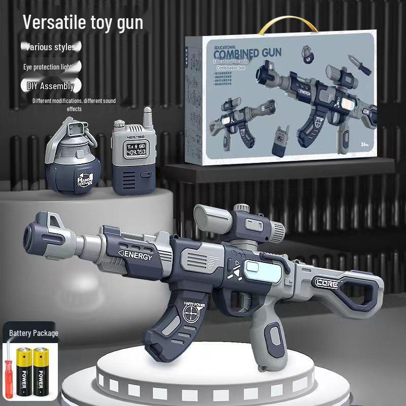 DIY Magnetic Gun Kit with Sound & Light for Kids Ages 3-6 - Educational Toy & Gift