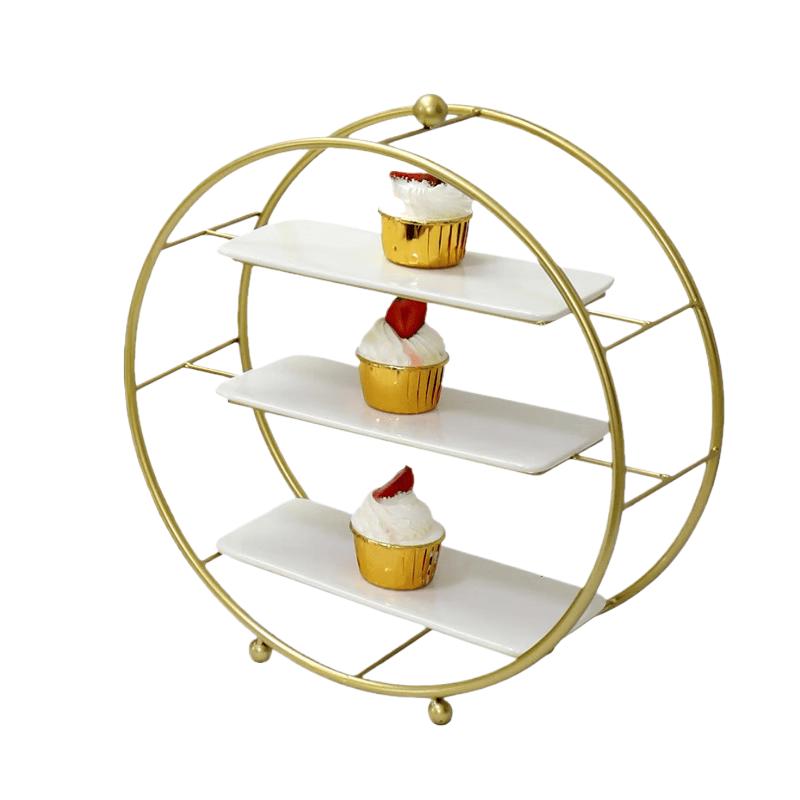 Elegant Gold Dessert Display Stand Set