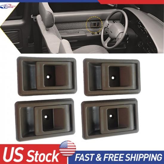 4PCS Brown Door Interior L&R Handle Armrest For Toyota Pickup 4Runner Tacoma