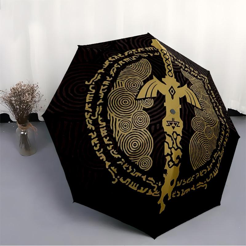 1pc The Legend of Zelda Automatic Open/close Folding Portable Umbrella with 8-Rib Structure for Women/Men, All-Season Use  A0901142