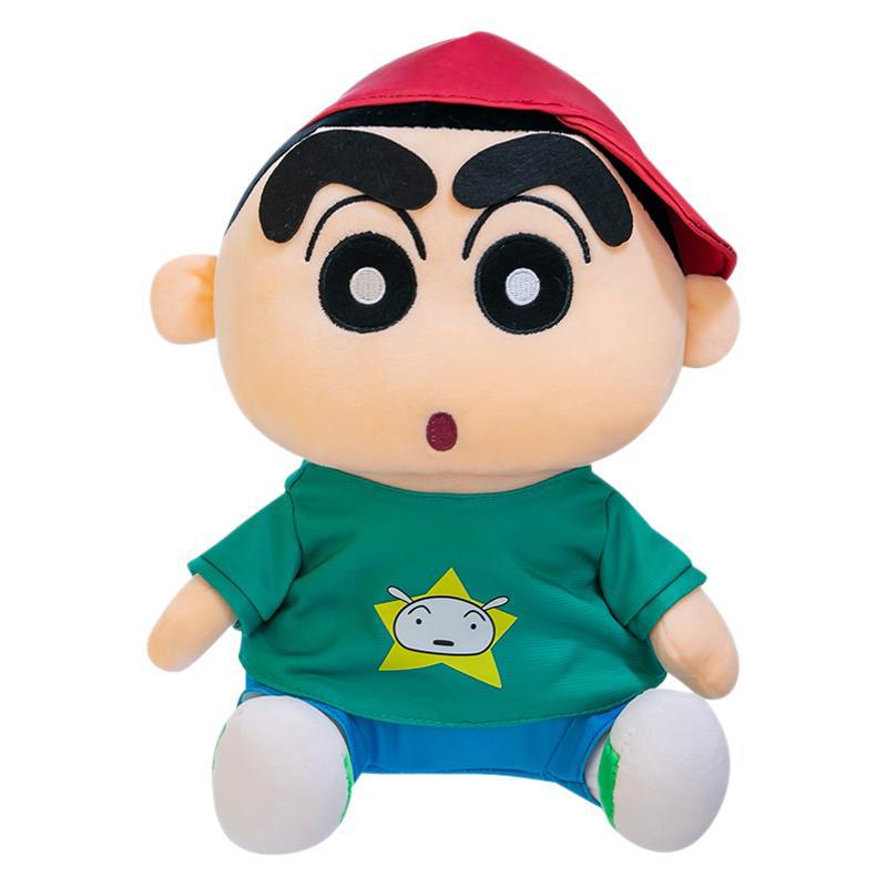 Shin-chan Plush Toy & Cute Casual Sweatshirt: Anime-Inspired Birthday Gift & Sleeping Pillow for Kids