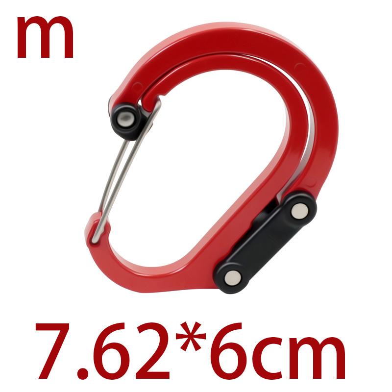 Multifunctional Mountaineering Buckle Aluminum Alloy D-type Mountaineering Buckle Outdoor Random Hook 360 Degree Rotating Hook