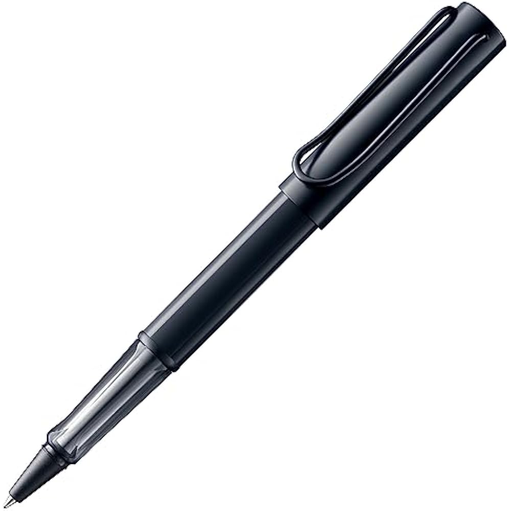 LAMY AL-Star Black Rollerball Pen - Clear Ergonomic Grip Pen Line Width M - Lightweight Aluminum ...