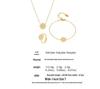 Qiong Yao Super Sparkle 5A Zircon Double Layer Clavicle Chain Bracelet & Ring Set - Minimalist Design