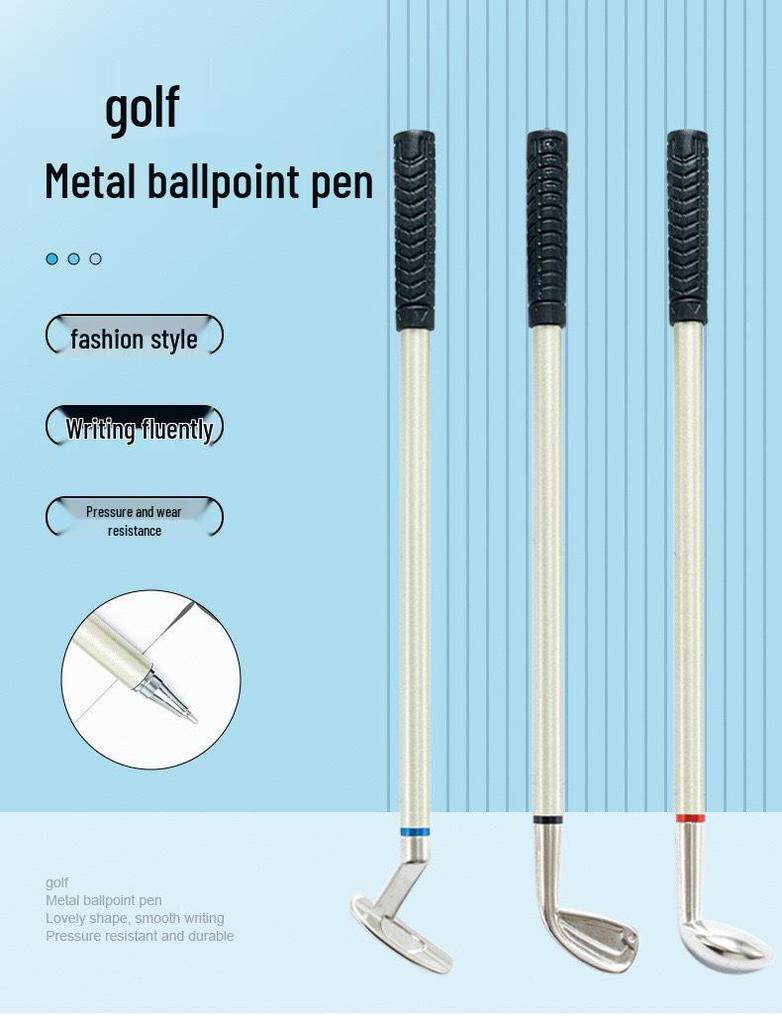 Creative Golf Club Pen Set – Mini Gift Box with Metal Ballpoint Pens