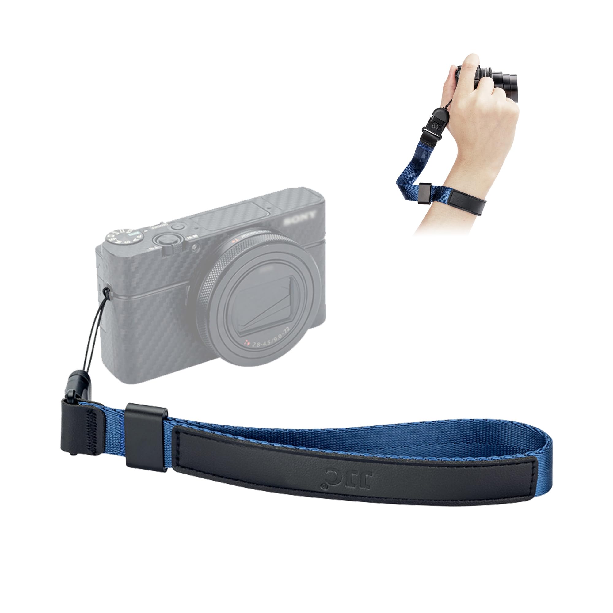 

JJC Ремінець для ручної камери з магнітним захистом від падіння на зап ястя для Ricoh GRIV Canon PowerShot V1 SX740 Leica ZV1 II ZV1 RX100 VII VA VI G7X G5X G9X Olympus TG7 синій