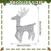 Lighted Christmas Deer Anti-Rust Winter Holiday Festive Decoration Pre-Lit Glitter Standing Deer For Indoor Outdoor Front Yard