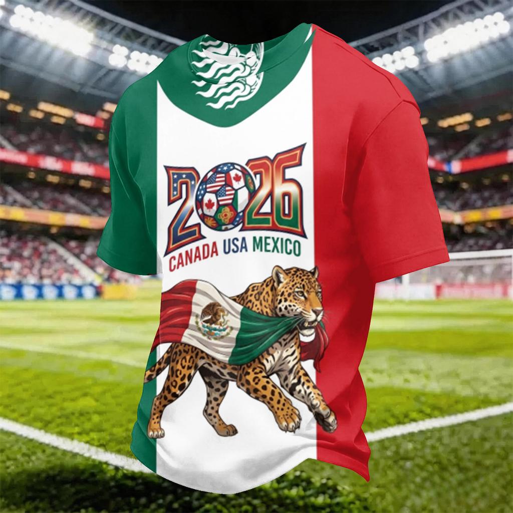 Men’s Lightweight Mesh Crew Neck Short Sleeve Top with Football Print Quick Dry Breathable Casual Athletic Shirt