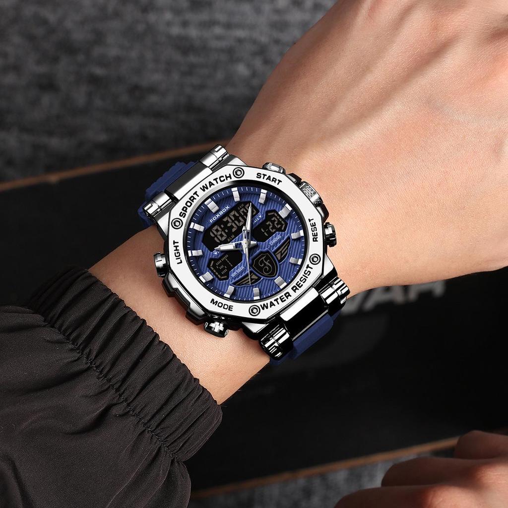 FOXBOX Multifunctional Waterproof Sports Watch for Men & Women, Luminous, Fashionable, Ideal for Commuting