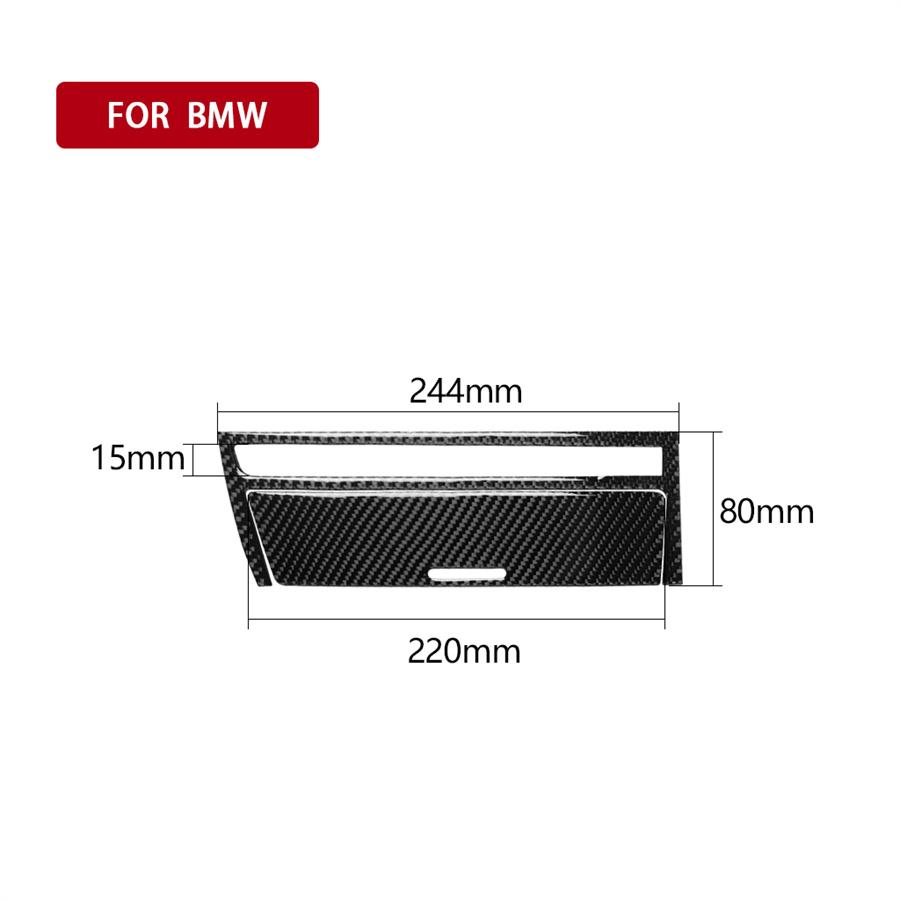 2x Carbon Fiber Look Interior Central Cover Trim For BMW 3 Series E46 1998-2005
