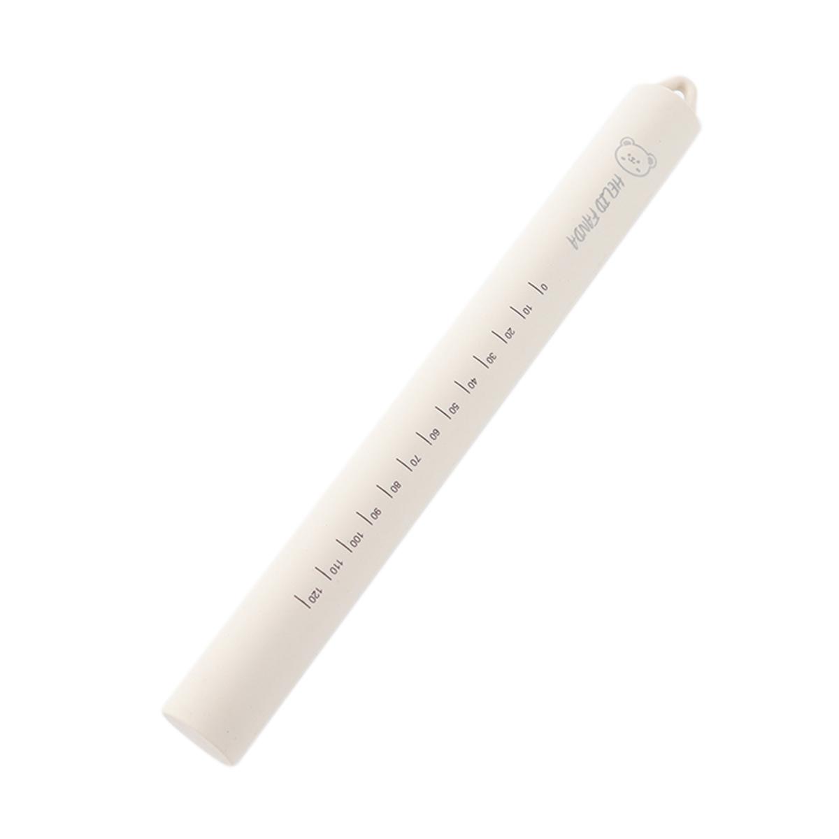 

Non-Stick Pastry Cookie Dough Roller Silicone Rolling Pin with Stainless Steel Core Multi-functional Kitchen Cooking Baking Tool грязно-белый