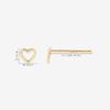 ESTELLE [Official] Women's 10K Yellow Gold Heart Motif Earrings 0202-3249-0019-0000