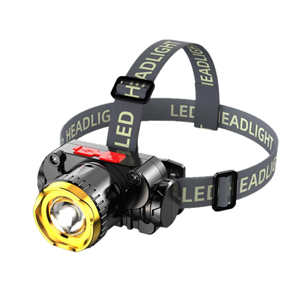 LED Headlights With Strong Light Rechargeable Zoom Night Flashlight Fishing Lamp Miner's Headworn Bright Is Super Telephoto L2S8