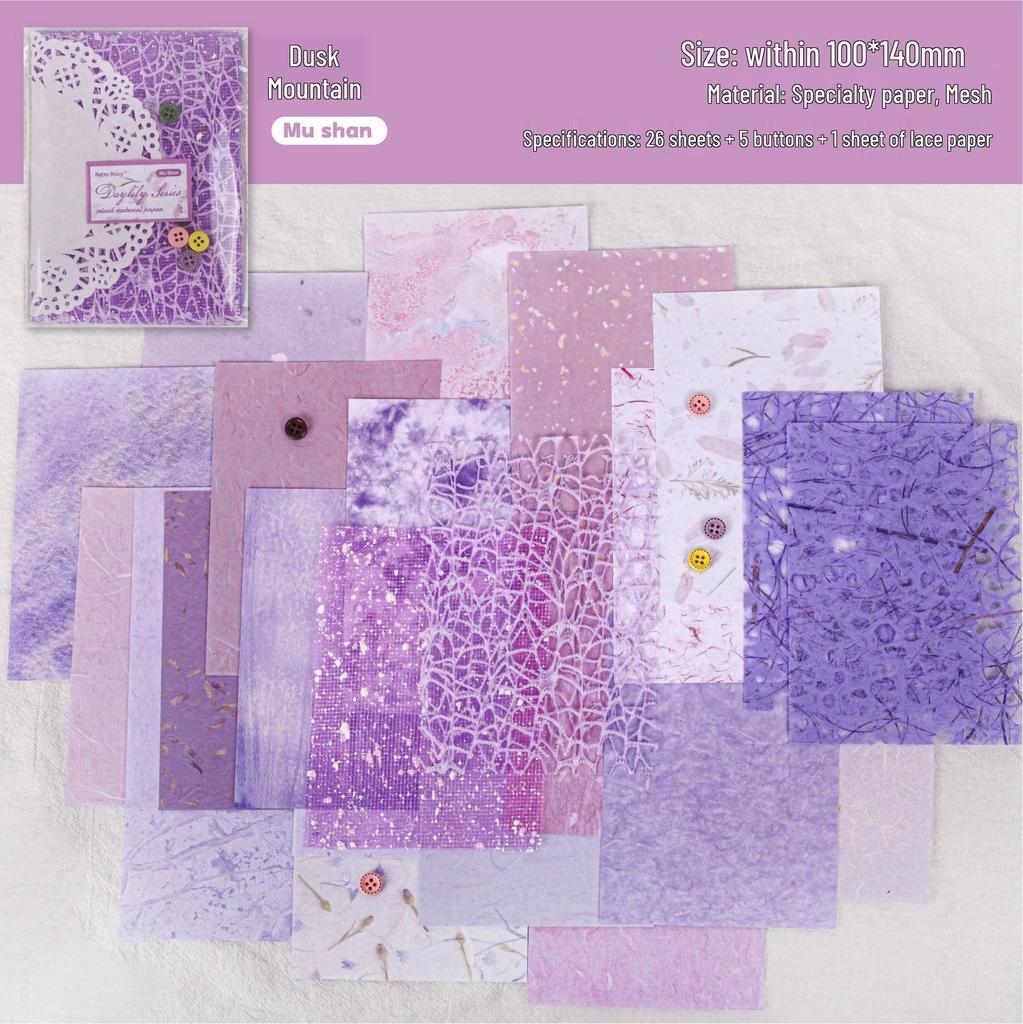 RetroStory Cloud Garn: DIY Retro Hintergrundpapier-Pack für Ita-Tasche & Journaldekoration