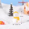 1pair Lovers Snowman Couple Statue Resin Craftwork Garden Miniature Micro Landscape Festival Atmosphere Maison Christmas Statue